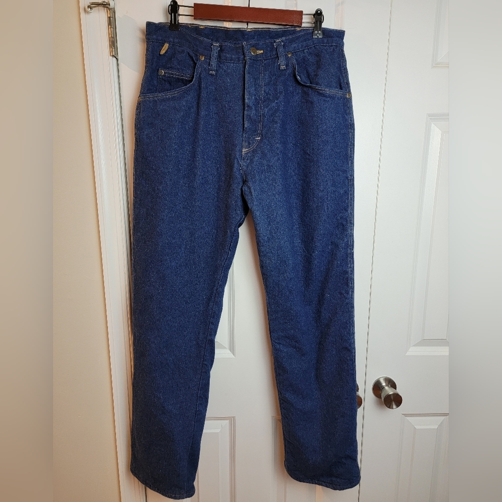 Vintage Wrangler Red‎ Flannel Lined Jeans  34 X 30